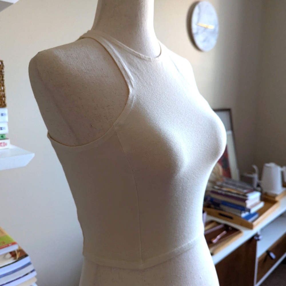 Organic Cotton Fitted Crop Tank | Naturally Dyed w/ Organic Coffee Beans